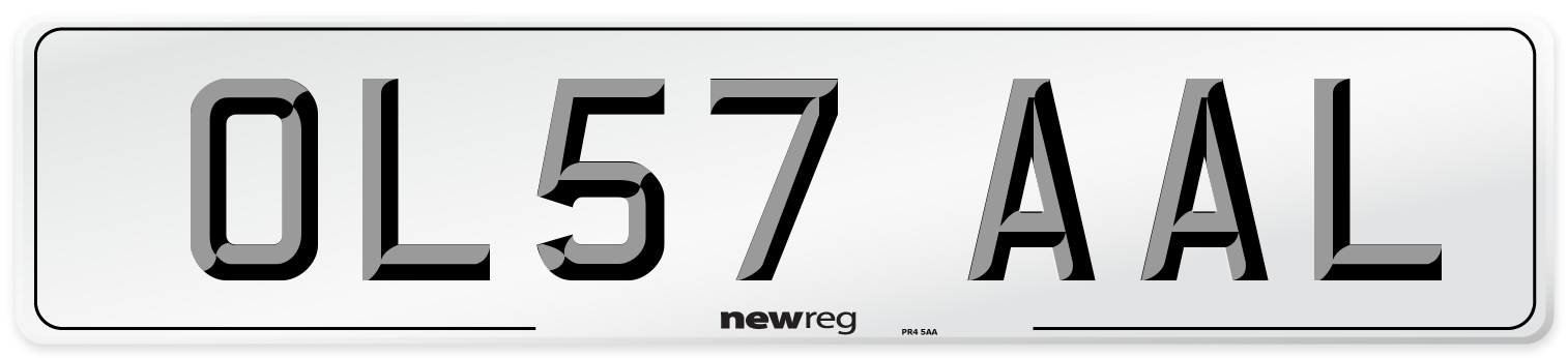 OL57 AAL Number Plate from New Reg